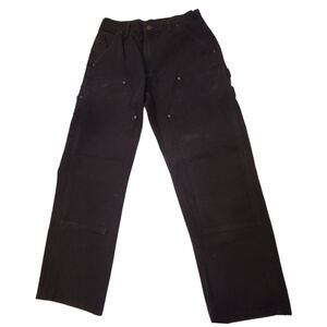 Carhartt Loose Straight Washed Duck Double-Front Jeans Black B136 Men's 30x29